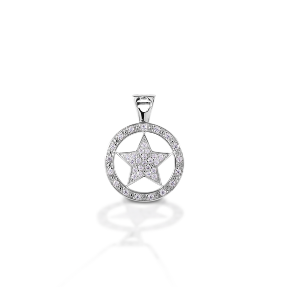 Kelly Herd Large Star Pendant - 14K White Gold