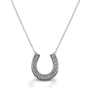 Kelly Herd Contemporary PavÃƒÂ© Horseshoe Necklace - Sterling Silver