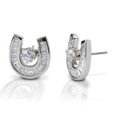 Kelly Herd Baguette Horseshoe Jacket Stud Earrings - 14k Gold