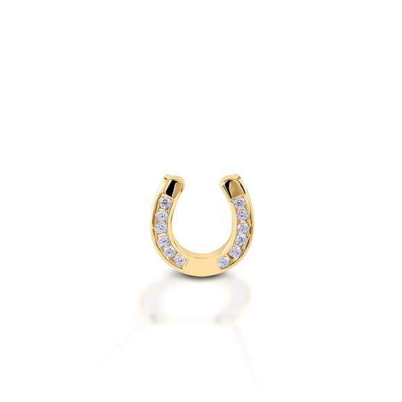 Kelly Herd Large Horseshoe Pendant - 14K Yellow Gold