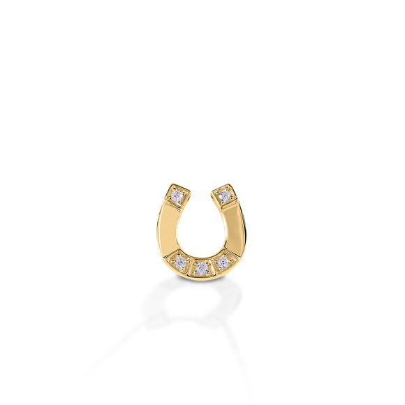 Kelly Herd Small Horseshoe Pendant - 14K Yellow Gold