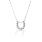 Kelly Herd Outside Set Horseshoe Necklace - Sterling Silver