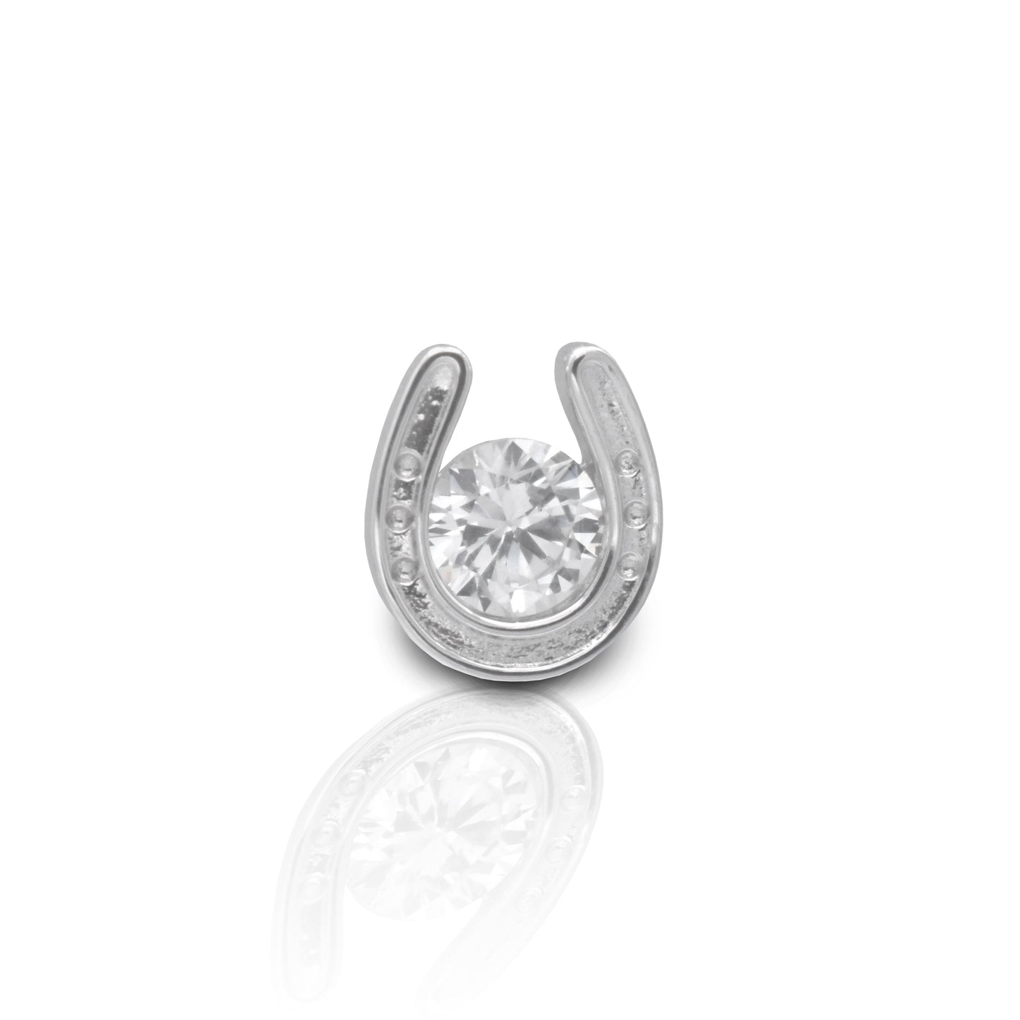 Kelly Herd Horseshoe Stud Tie Tack - Sterling Silver