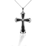 Kelly Herd Marcasite Framed Cross Necklace - Sterling Silver