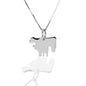 Kelly Herd Heifer Calf Silhouette Pendant - Sterling Silver