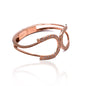 Kelly Herd Rose Gold Double Horseshoe Bangle Bracelet - Sterling Silver