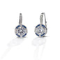 Kelly Herd Blue Spinel Halo Earring - Sterling Silver