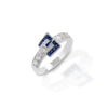 Kelly Herd Blue Spinel Buckle Ring - Sterling Silver
