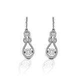 Kelly Herd Slip Knot Clear Earrings - Sterling Silver