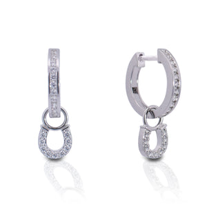 Kelly Herd Hanging Horseshoe Earrings - Sterling Silver