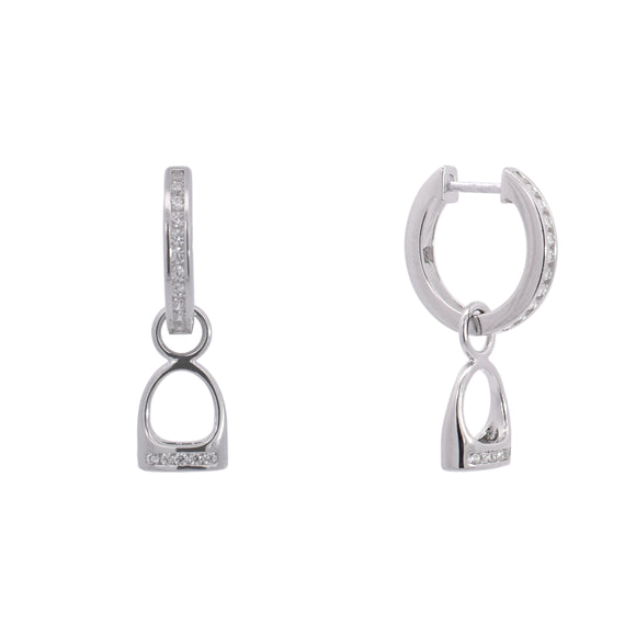 Kelly Herd Hanging English Stirrup Earrings - Sterling Silver