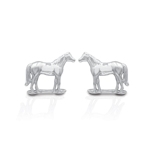 Kelly Herd Halter Horse Earrings - Sterling Silver