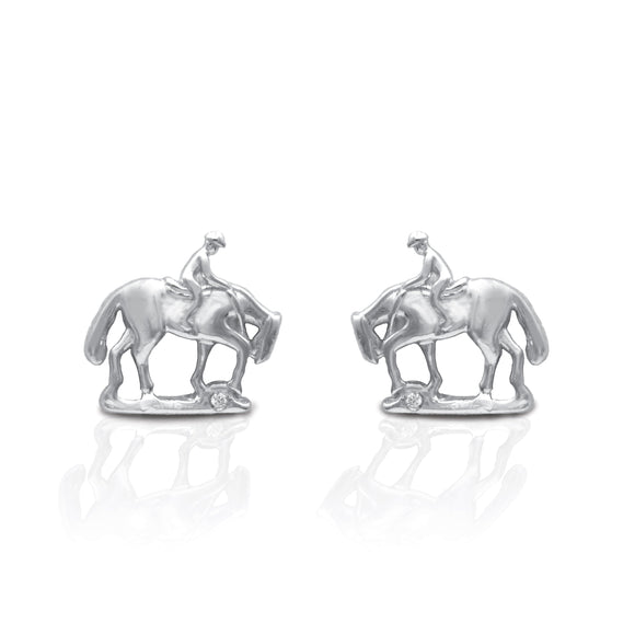 Kelly Herd Trail Horse Earrings - Sterling Silver