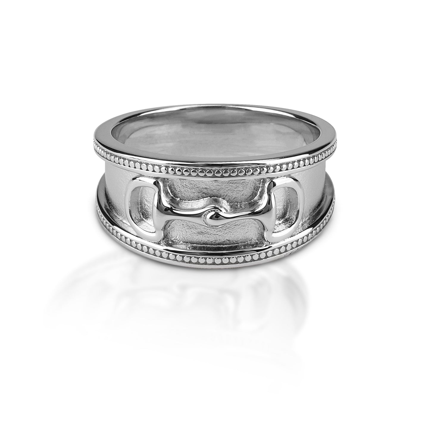 Kelly Herd Wide Band D-Ring Bit - Sterling Silver