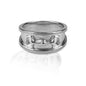 Kelly Herd Wide Band D-Ring Bit - Sterling Silver