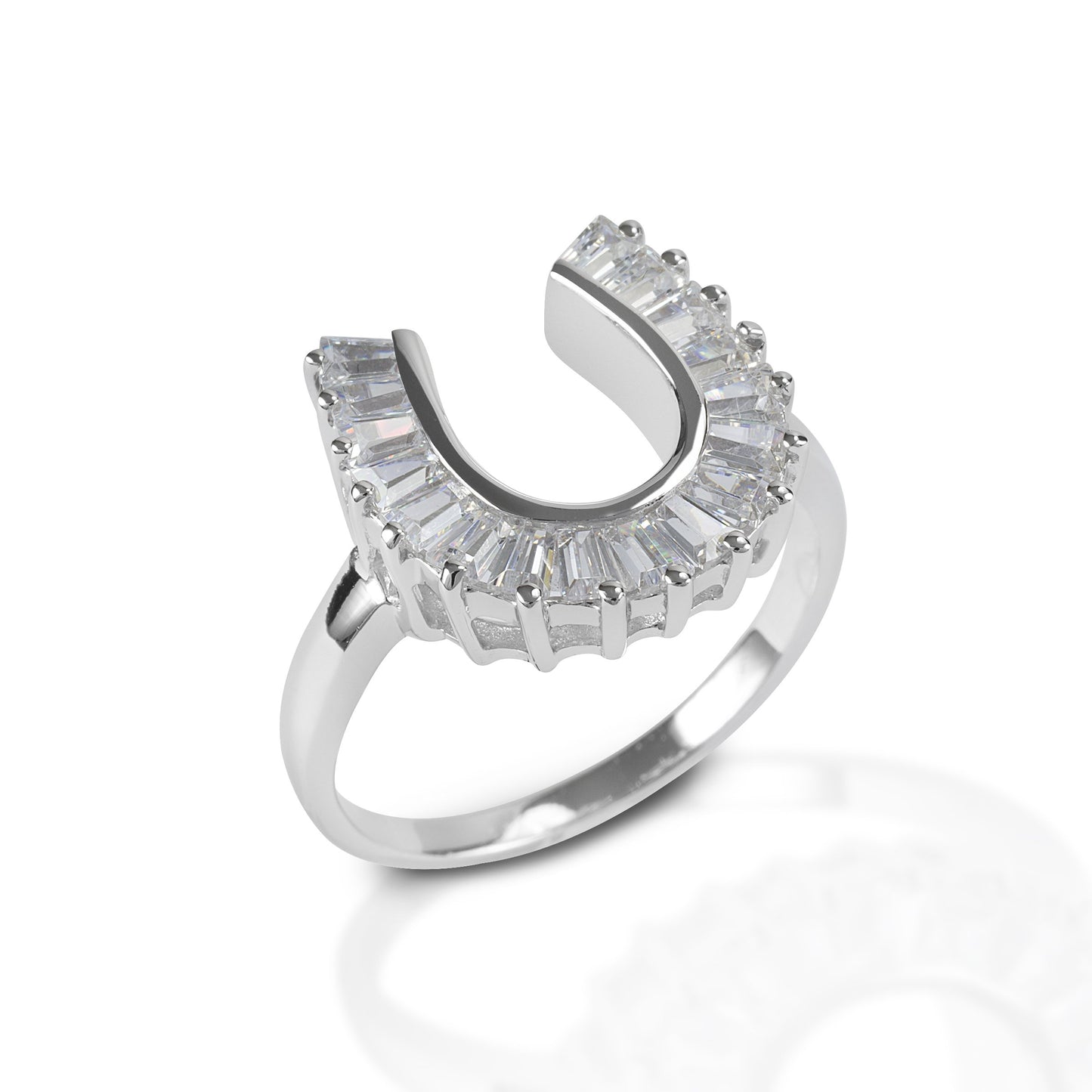 Kelly Herd Baguette Horseshoe Ring - 14k Gold