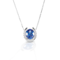Kelly Herd Blue Stone Horseshoe Necklace - Sterling Silver