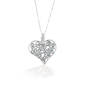 Kelly Herd Clear Multi-Heart Pendant - Sterling Silver