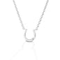 Kelly Herd Single Stone Horseshoe Necklace - Sterling Silver