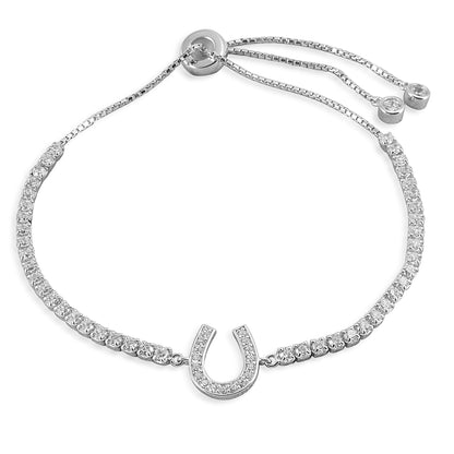 Kelly Herd Horseshoe Bolo Bracelet - Sterling Silver