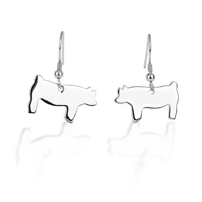Kelly Herd Pig Hook Silhouette Earrings - Sterling Silver