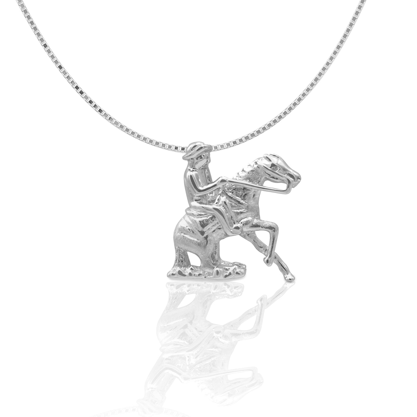 Kelly Herd Reining Horse Pendant - Sterling Silver