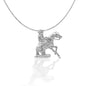 Kelly Herd Reining Horse Pendant - Sterling Silver