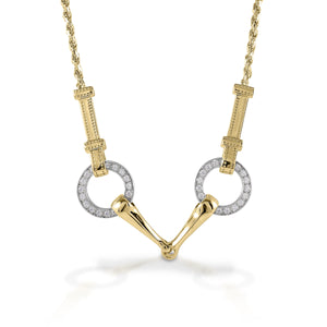 Kelly Herd Snaffle Bit Necklace - 14K Yellow Gold