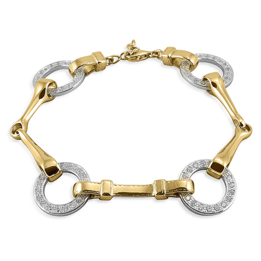 Kelly Herd Snaffle Bit Bracelet - 14k Gold