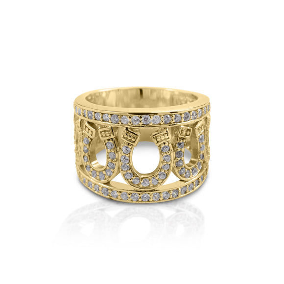 Kelly Herd Seven Horseshoe Ring - 14k Gold