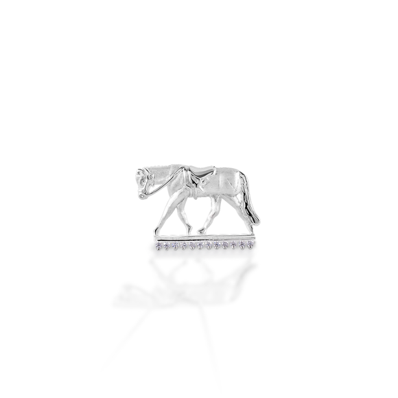 Kelly Herd English Horse Pendant - 14K White Gold