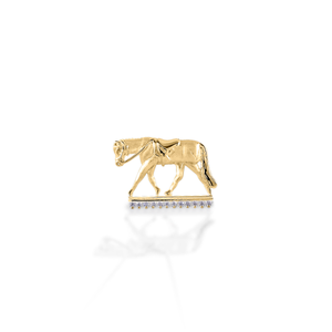 Kelly Herd English Horse Pendant - 14K Yellow Gold