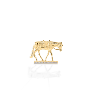 Kelly Herd Western Horse Pendant - 14K Yellow Gold