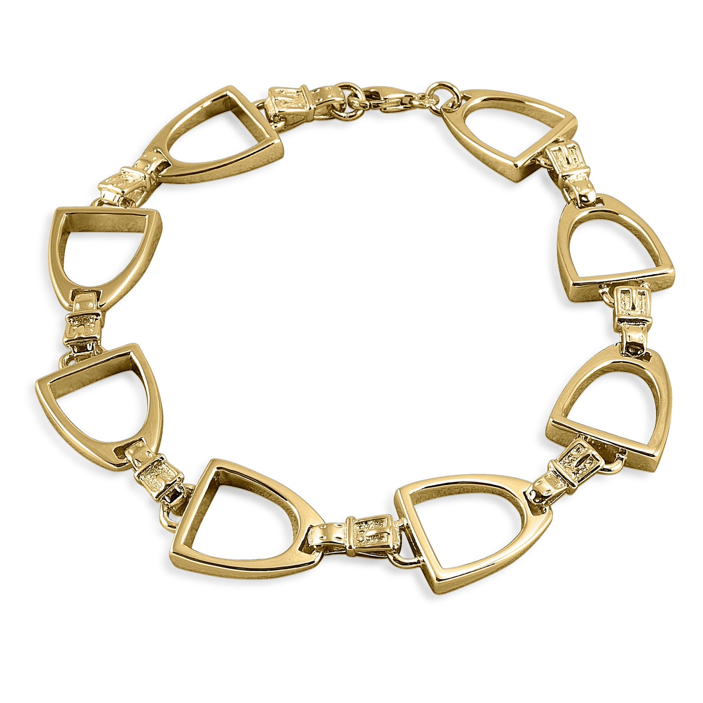 Kelly Herd Large English Stirrup Bracelet - 14k Gold