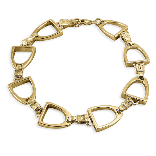 Kelly Herd Large English Stirrup Bracelet - 14k Gold