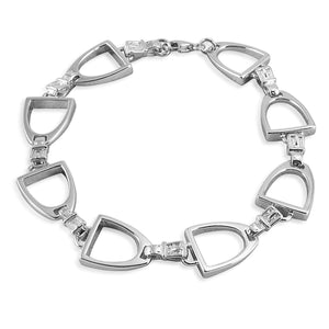 Kelly Herd Large English Stirrup Bracelet - Sterling Silver