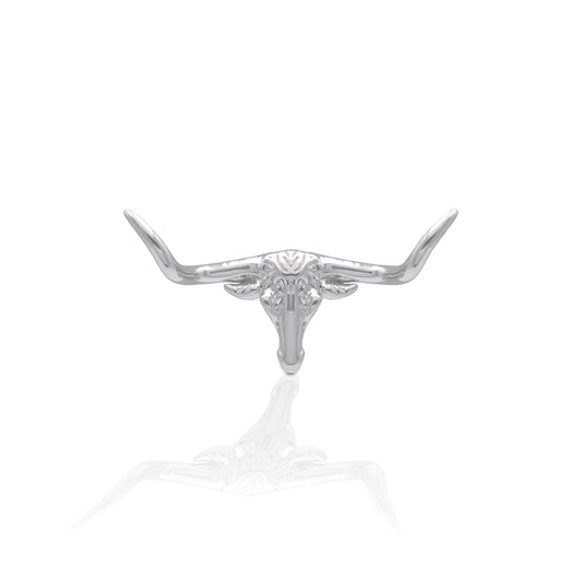 Kelly Herd Small Longhorn Tie Tack - Sterling Silver
