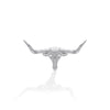 Kelly Herd Small Longhorn Tie Tack - Sterling Silver