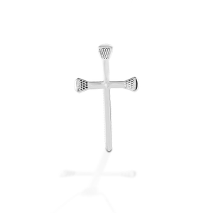 Kelly Herd Horseshoe Nail Cross Pendant - 14K White Gold