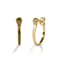 Kelly Herd Post Back Nail Hoop Earrings - 14k Gold