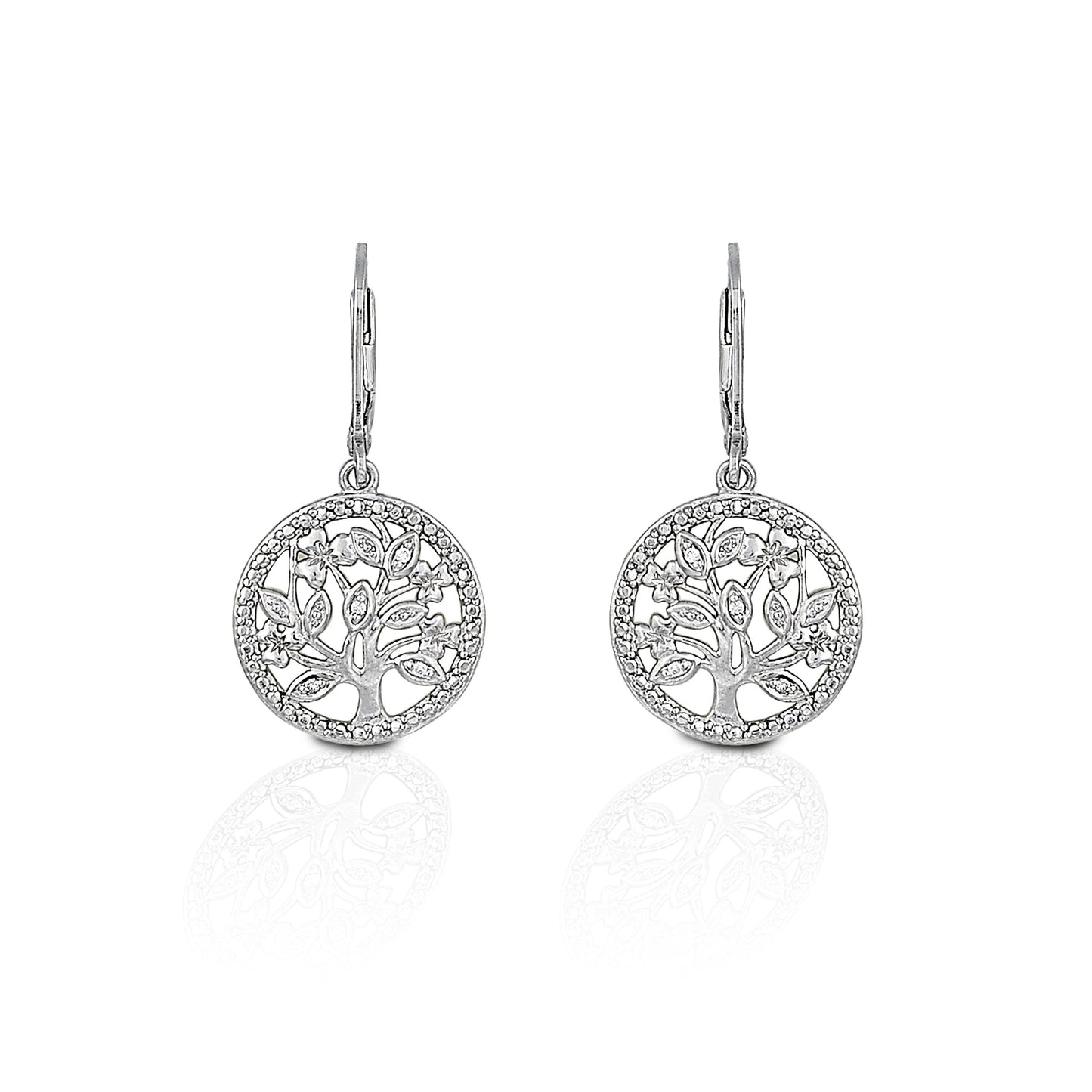 Kelly Herd Circle Tree Earring - Sterling Silver