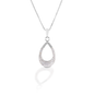 Kelly Herd Clear Teardrop Pendant- Sterling Silver