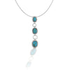 Kelly Herd Turquoise Drop Pendant Necklace - Sterling Silver