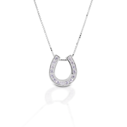 Kelly Herd Single Horseshoe Necklace-Sterling Silver