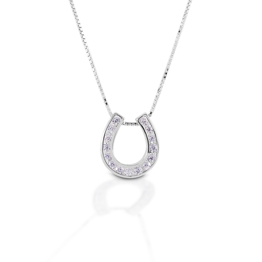 Kelly Herd Single Horseshoe Necklace-Sterling Silver