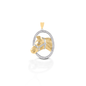 Kelly Herd Oval Halter Horsehead Pendant - 14K Yellow Gold