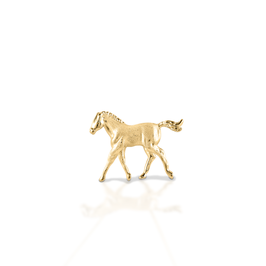 Kelly Herd Trotting Colt Pendant - 14K Yellow Gold