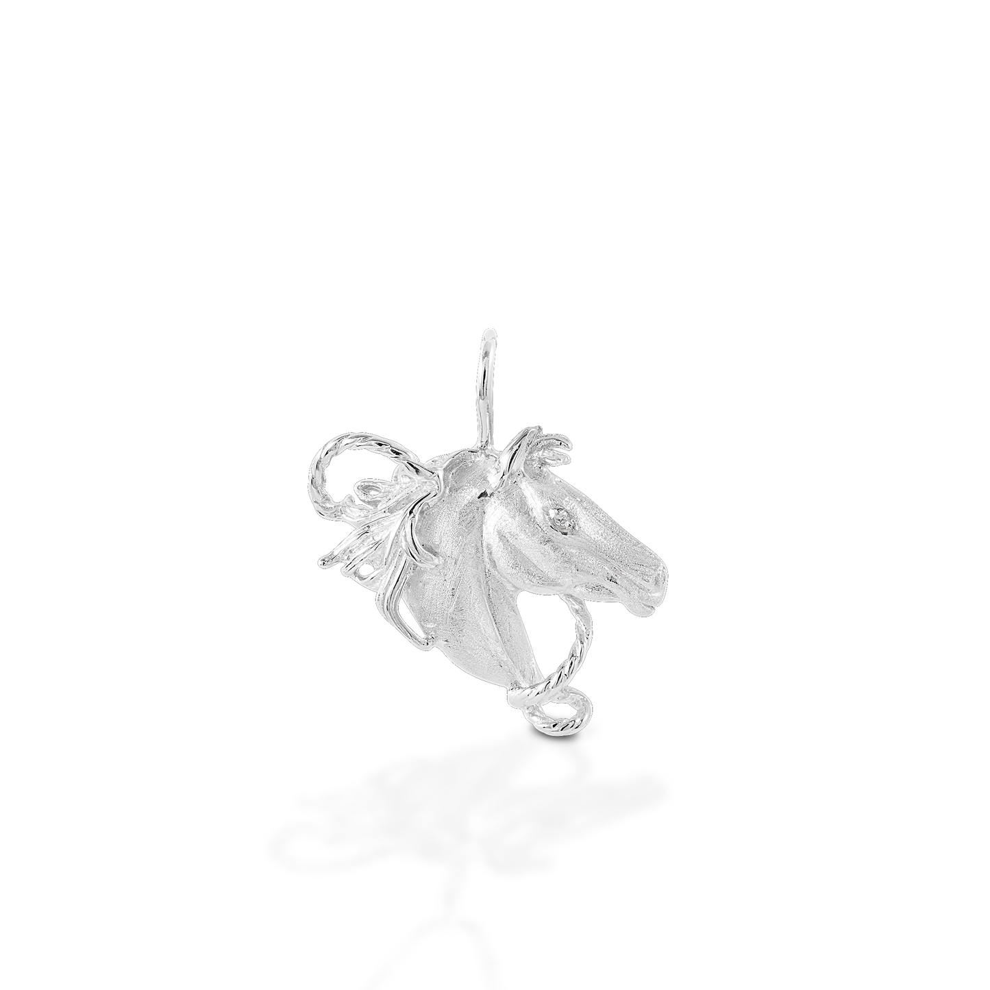 Kelly Herd Horsehead Pendant - 14K White Gold