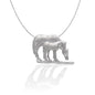 Kelly Herd Grazing Mare & Foal Pendant - Sterling Silver