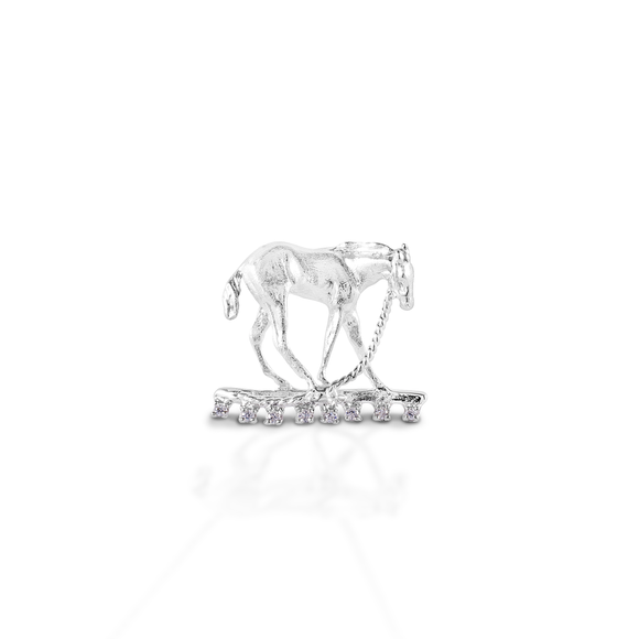 Kelly Herd Foal & Halter Pendant - 14K White Gold